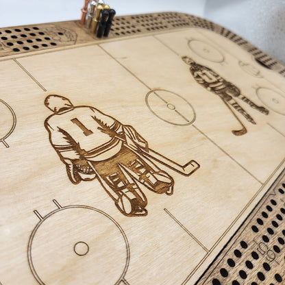 Ice Hockey Cribbage Board