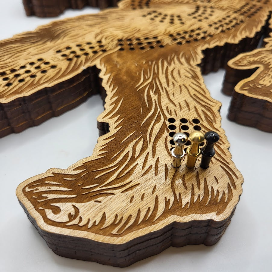 Bigfoot Cribbage Board