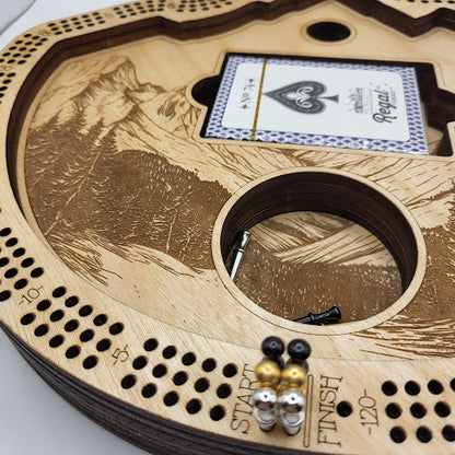 Mountain Cribbage Board