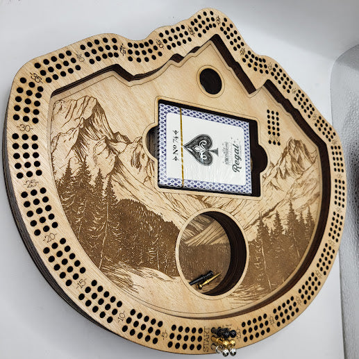 Mountain Cribbage Board