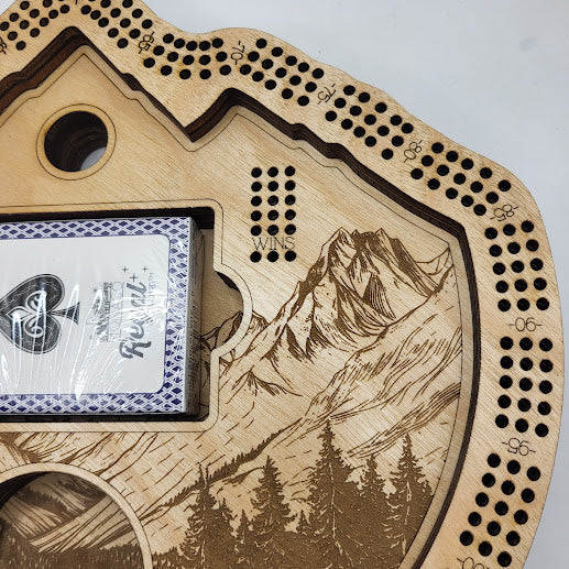 Mountain Cribbage Board