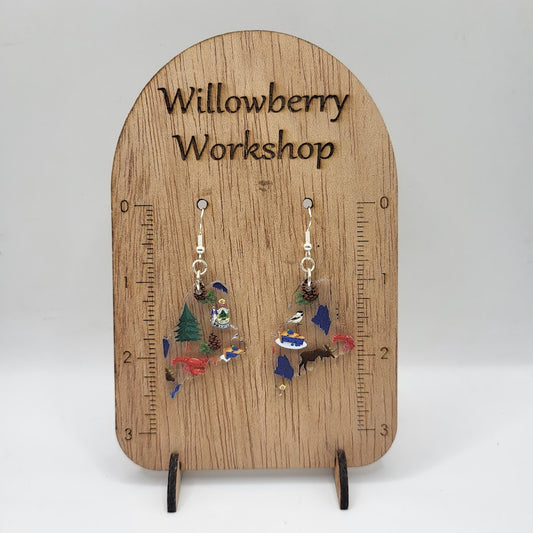 Maine State Acrylic Earrings
