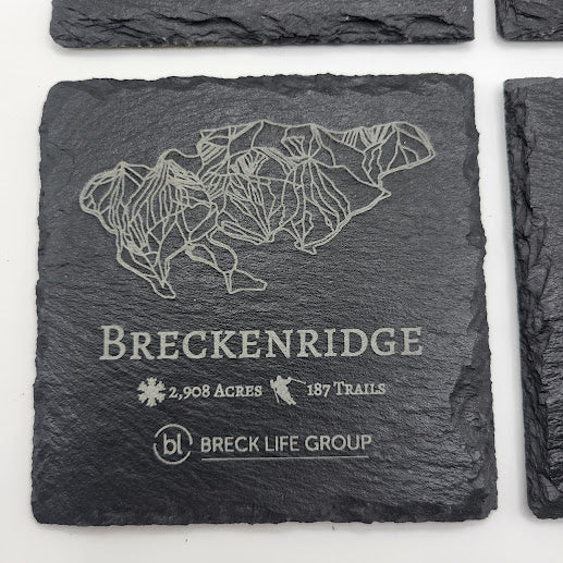 Breckenridge Mountain Slate Coaster Set