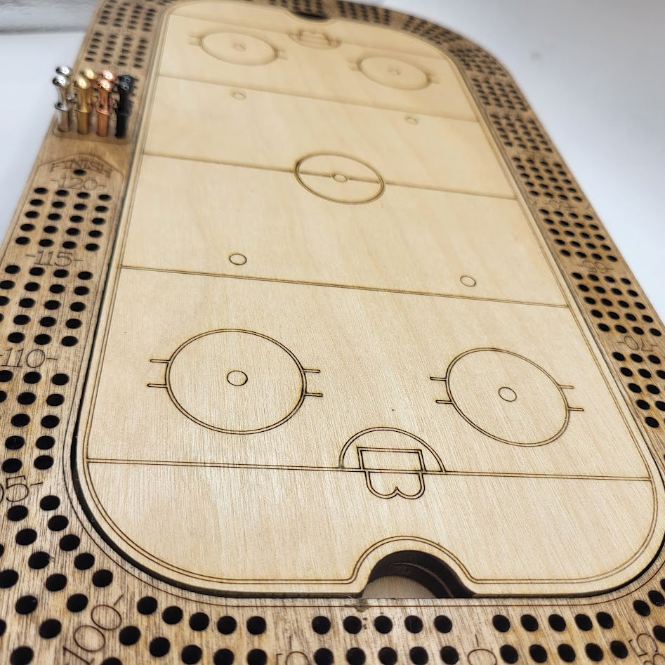 Ice Hockey Cribbage Board