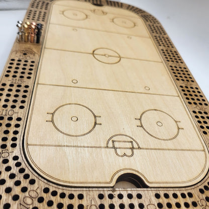 Ice Hockey Cribbage Board