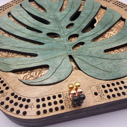 Monstera Leaf Cribbage