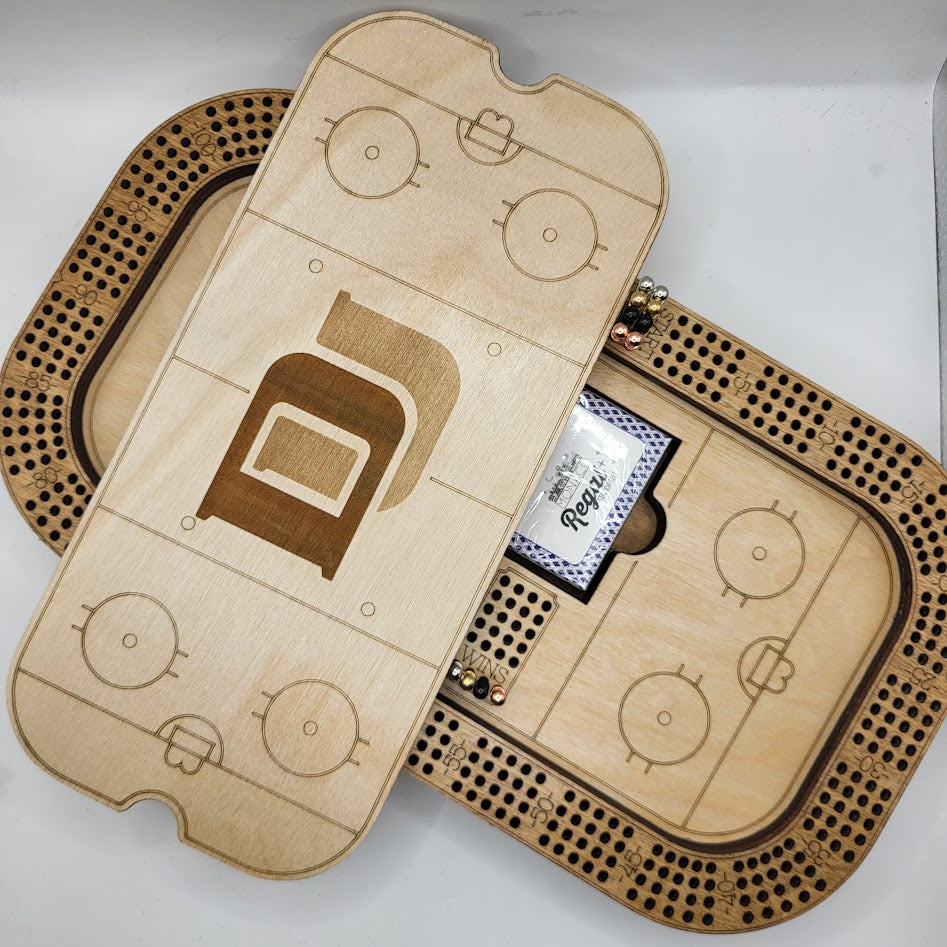 Ice Hockey Cribbage Board