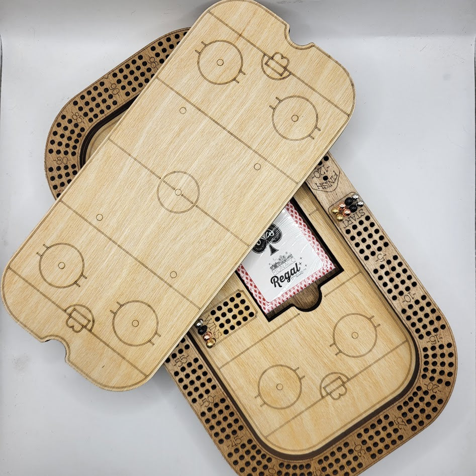 Ice Hockey Cribbage Board
