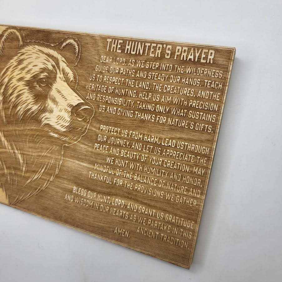 Bear Hunters Prayer Sign 2