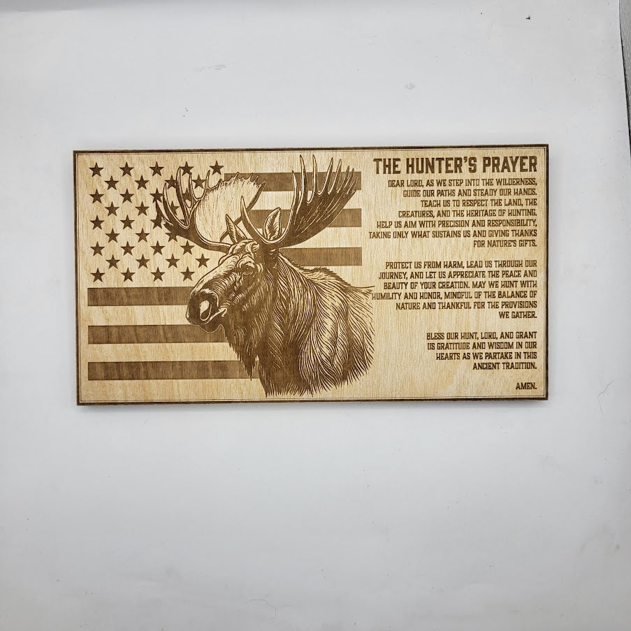 Moose Hunters Prayer Sign