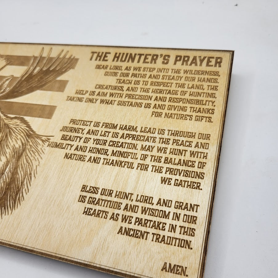 Moose Hunters Prayer Sign