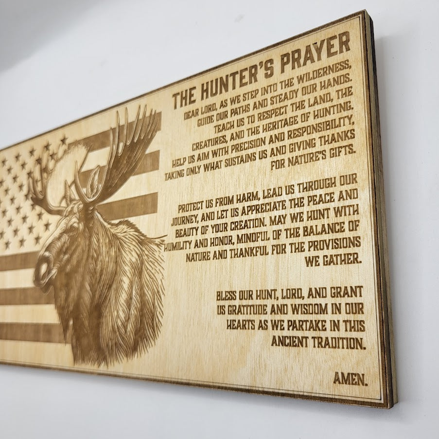 Moose Hunters Prayer Sign