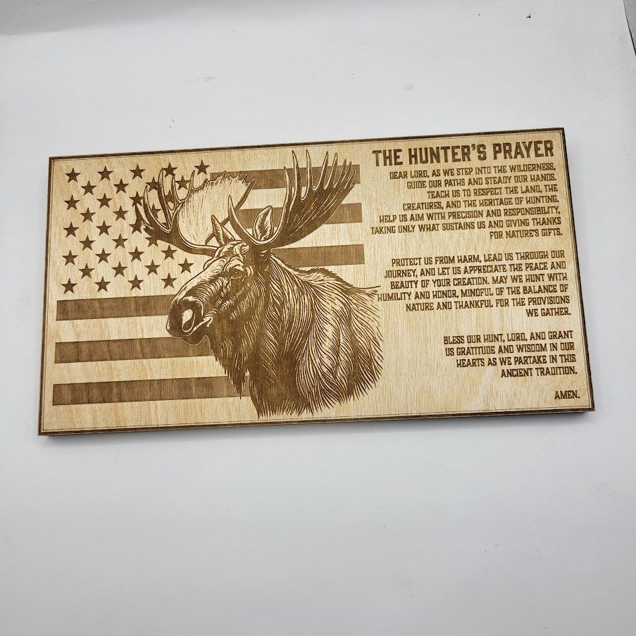 Moose Hunters Prayer Sign