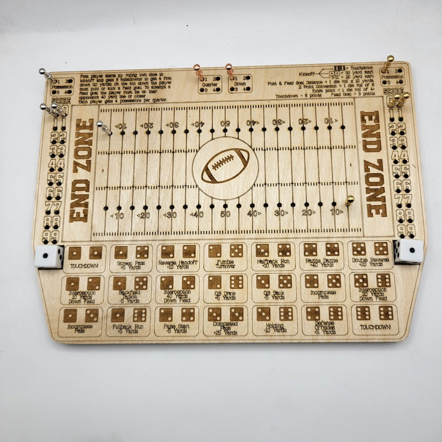 Dice Football Wooden Game