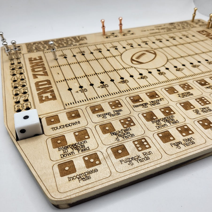 Dice Football Wooden Game