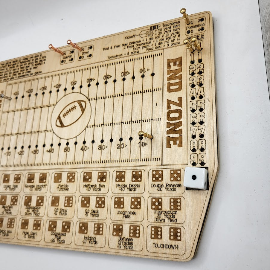Dice Football Wooden Game