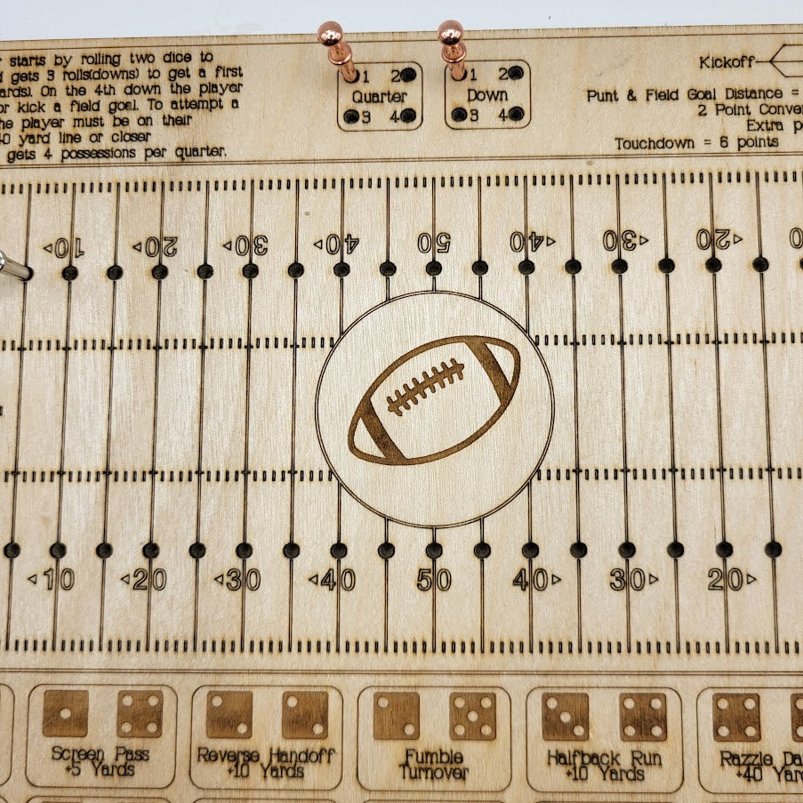 Dice Football Wooden Game