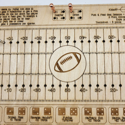 Dice Football Wooden Game