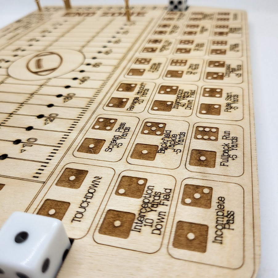 Dice Football Wooden Game
