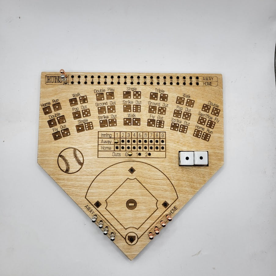 Dice Baseball Wooden Game