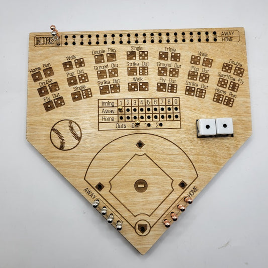 Dice Baseball Wooden Game