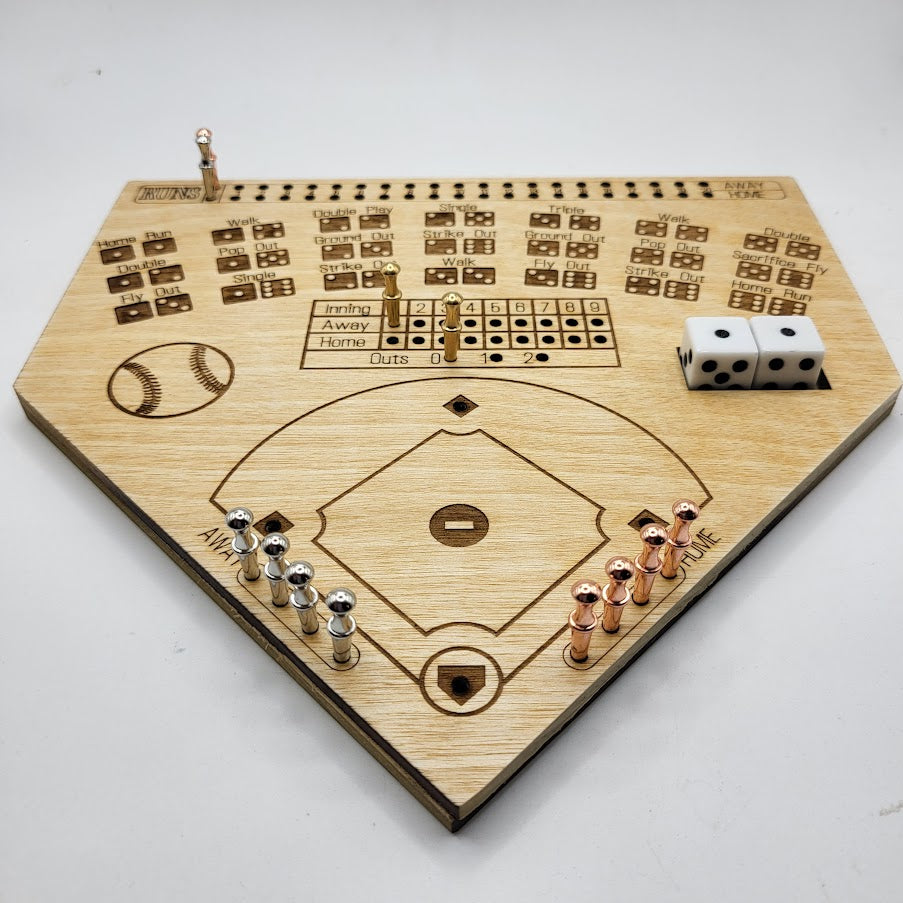Dice Baseball Wooden Game