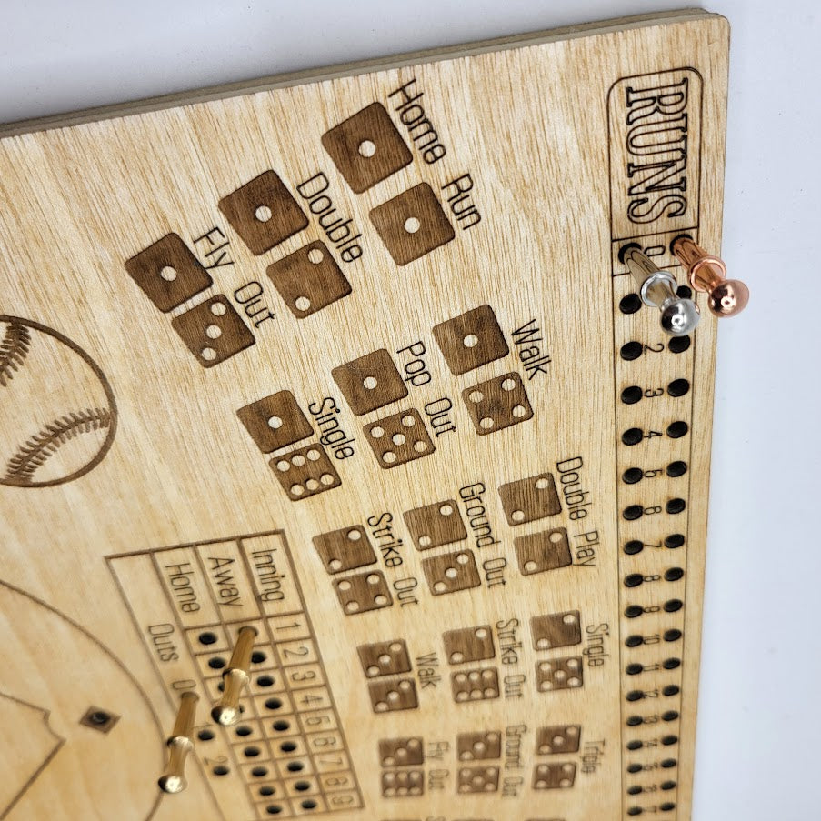 Dice Baseball Wooden Game