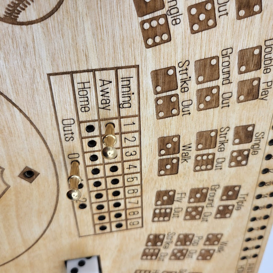 Dice Baseball Wooden Game