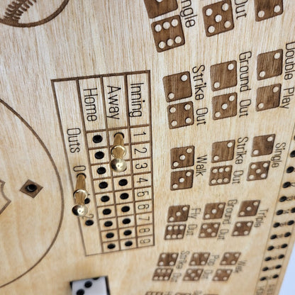 Dice Baseball Wooden Game