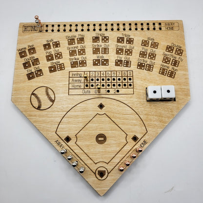 Dice Baseball Wooden Game