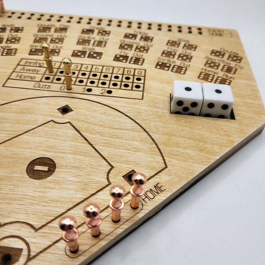 Dice Baseball Wooden Game
