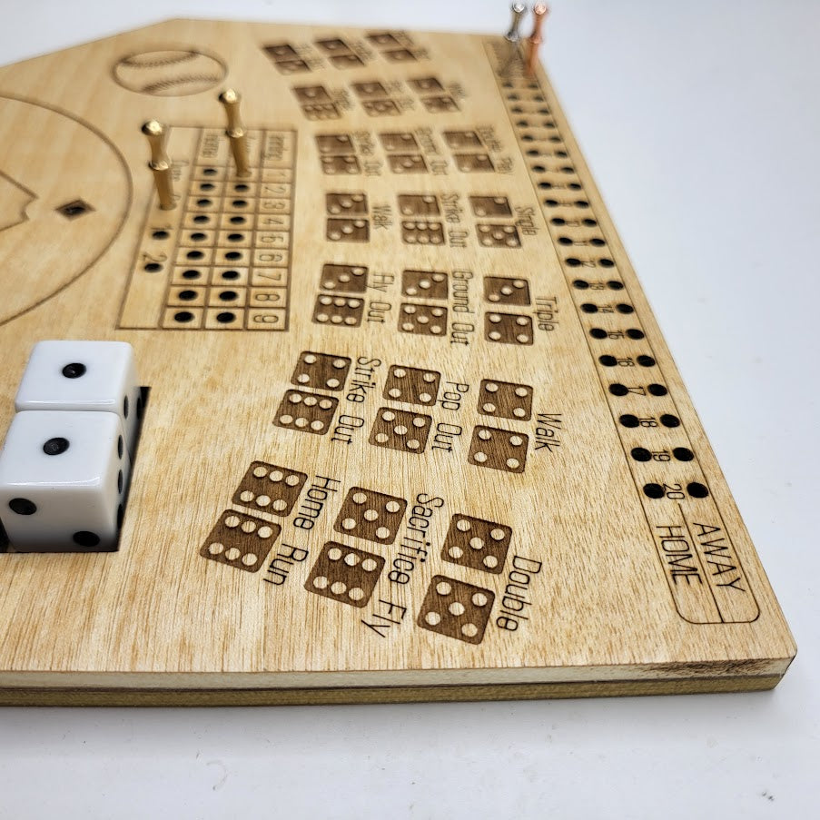 Dice Baseball Wooden Game