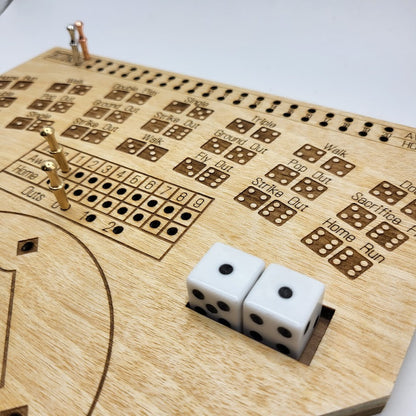 Dice Baseball Wooden Game