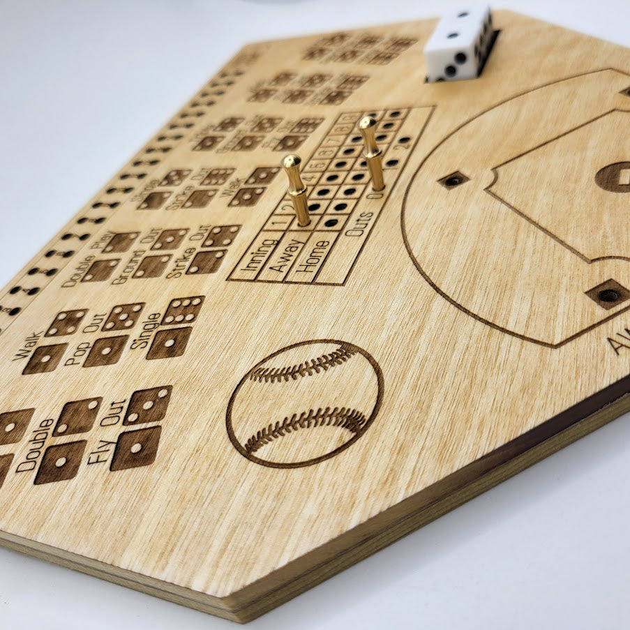 Dice Baseball Wooden Game