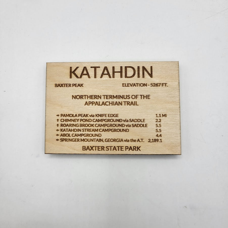Mount Katahdin Sign Replica Magnet