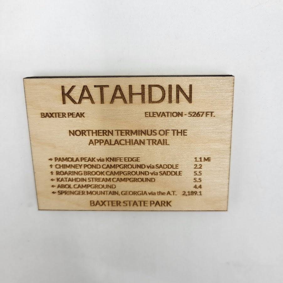 Mount Katahdin Sign Replica Magnet