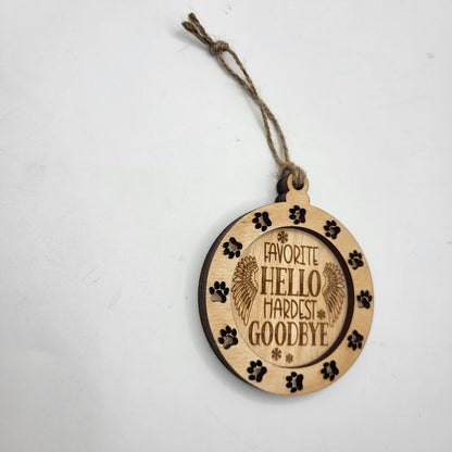 Dog Memorial Ornament