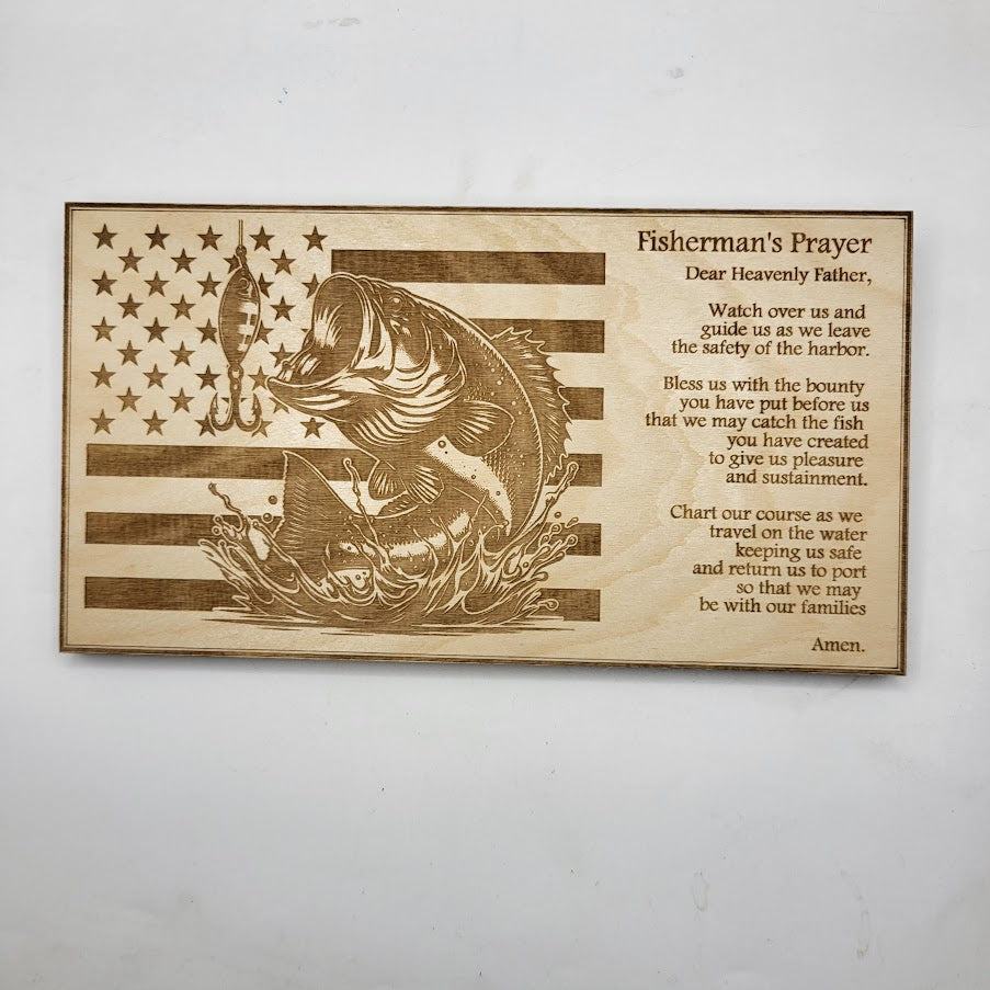 Fisherman's Prayer Sign - Bass