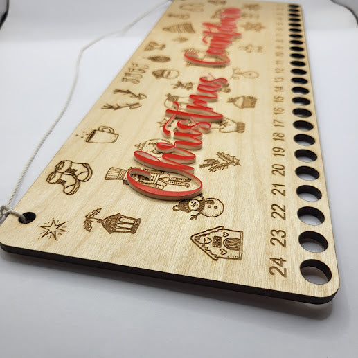 Candy Cane Countdown - Christmas Line Art