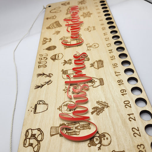 Candy Cane Countdown - Christmas Line Art