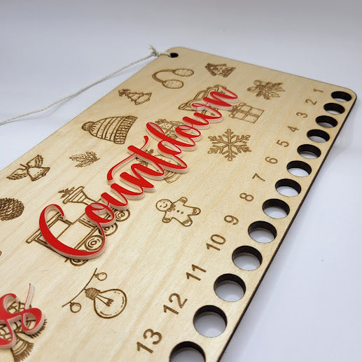 Candy Cane Countdown - Christmas Line Art