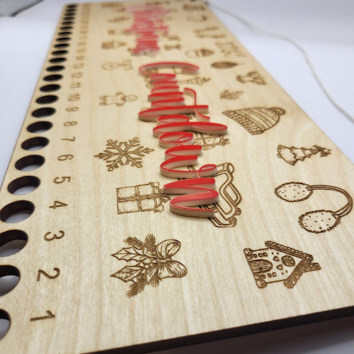 Candy Cane Countdown - Christmas Line Art