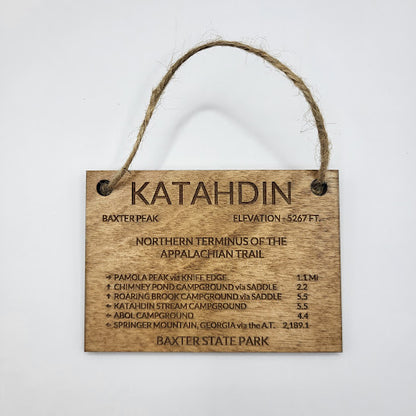 Mount Katahdin Summit Sign Ornament