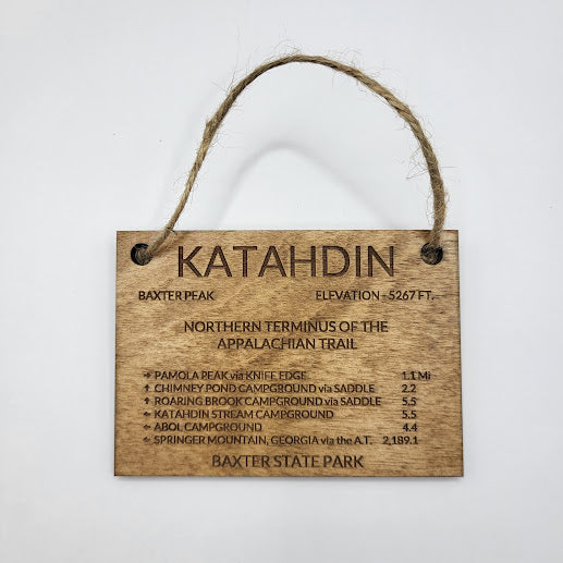 Mount Katahdin Summit Sign Ornament