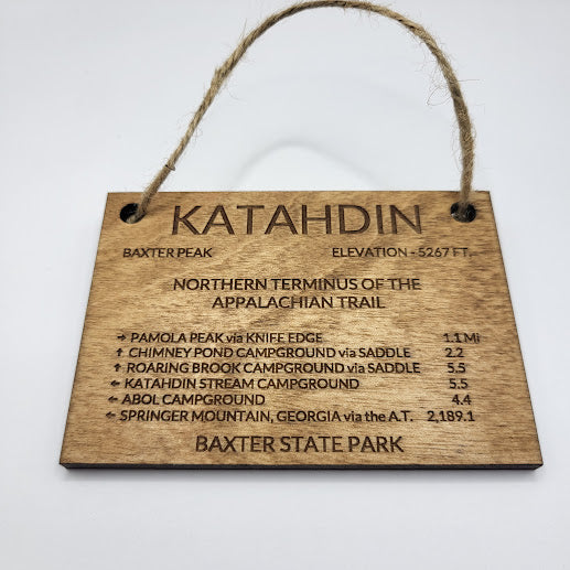 Mount Katahdin Summit Sign Ornament