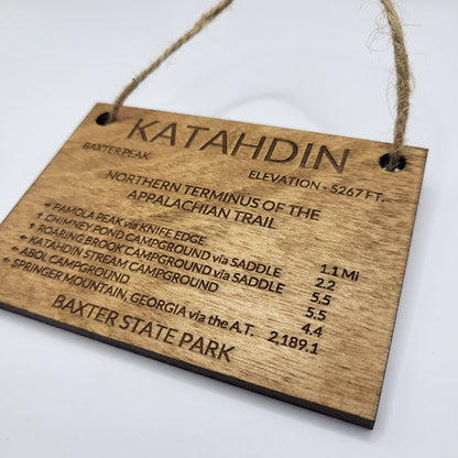 Mount Katahdin Summit Sign Ornament