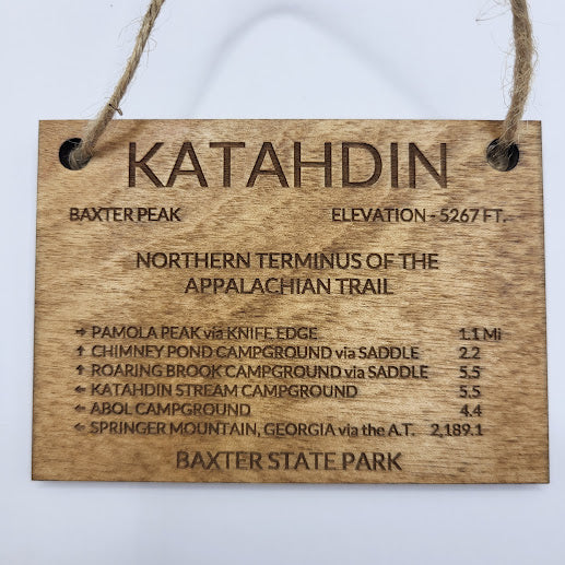 Mount Katahdin Summit Sign Ornament