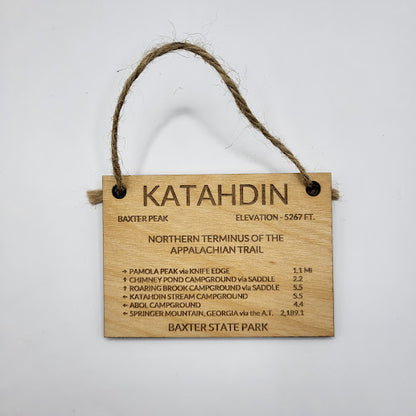 Mount Katahdin Summit Sign Ornament