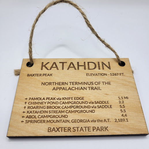 Mount Katahdin Summit Sign Ornament