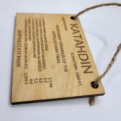 Mount Katahdin Summit Sign Ornament
